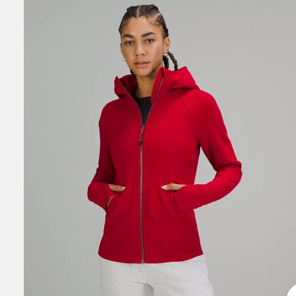 Lululemon Dark Red Scuba Full Zip Jacket Size 2 Unworn and Unwashed no tag - Picture 5 of 7